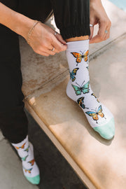 Butterfly Women's Crew Socks