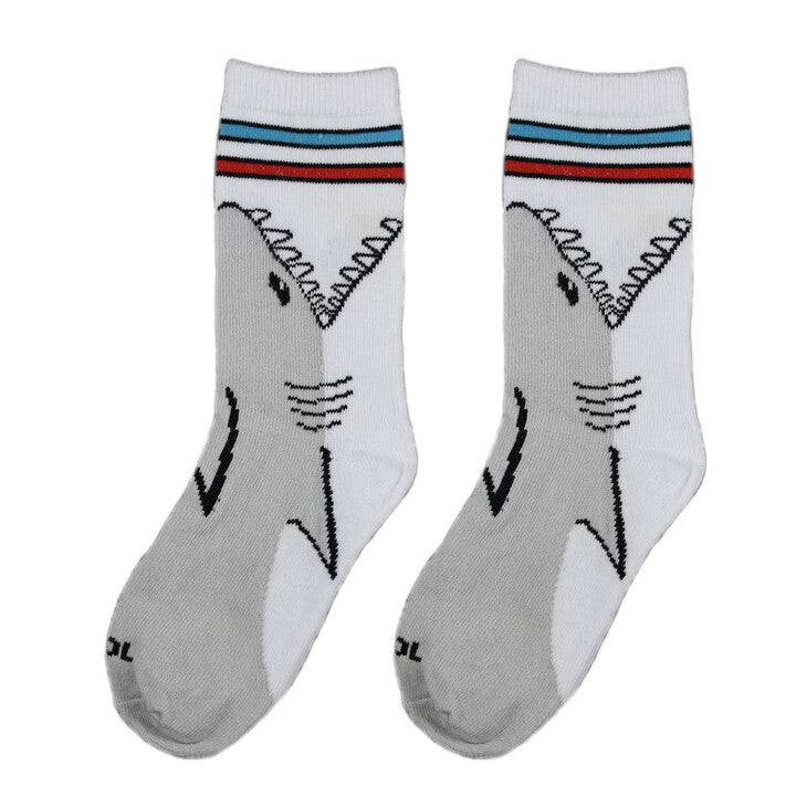 Shark Attack Big Kids Crew Socks