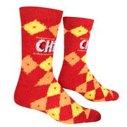 Checkered Cheez It Fuzzy Women's Crew Socks