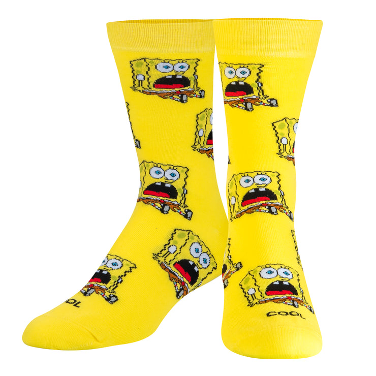 Cool Socks, Nickelodeon SpongeBob Cartoon Sock Gift Box Set, 5 Pairs, Fun, Colorful