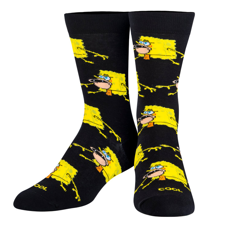 Cool Socks, Nickelodeon SpongeBob Cartoon Sock Gift Box Set, 5 Pairs, Fun, Colorful