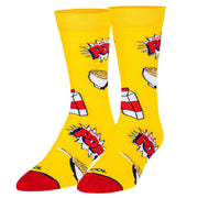 Corn Pops Cereal Bowls Men's Crew Socks