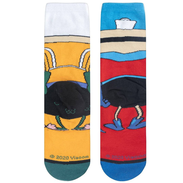 Mermaid Man & Barnacle Boy Big Kids Crew Socks