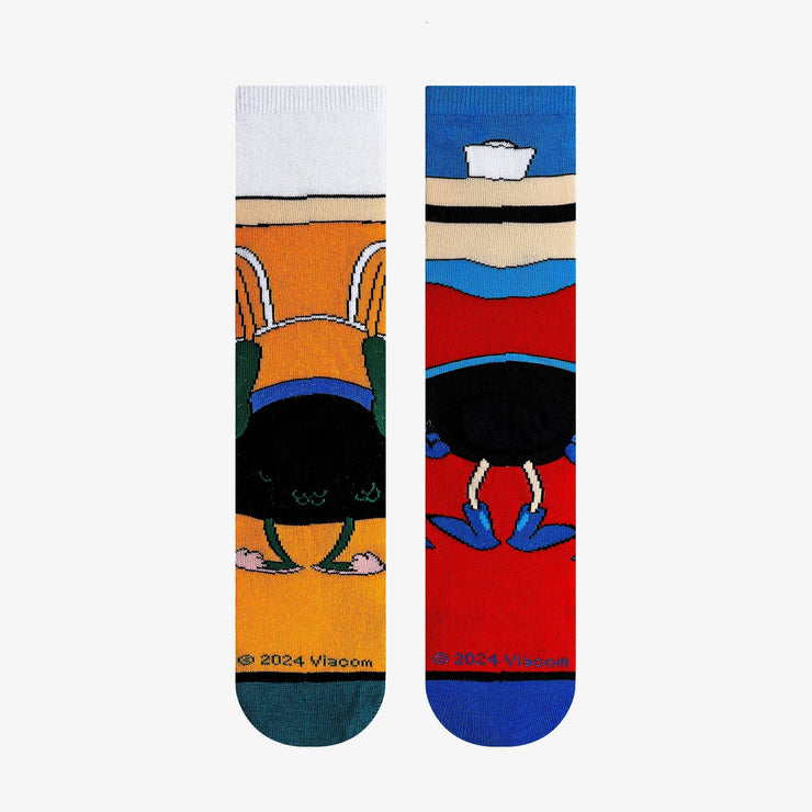 Mermaid Man & Barnacle Boy Big Kids Crew Socks