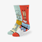 Squidward & Mr. Krabs 360 Big Kids Crew Socks