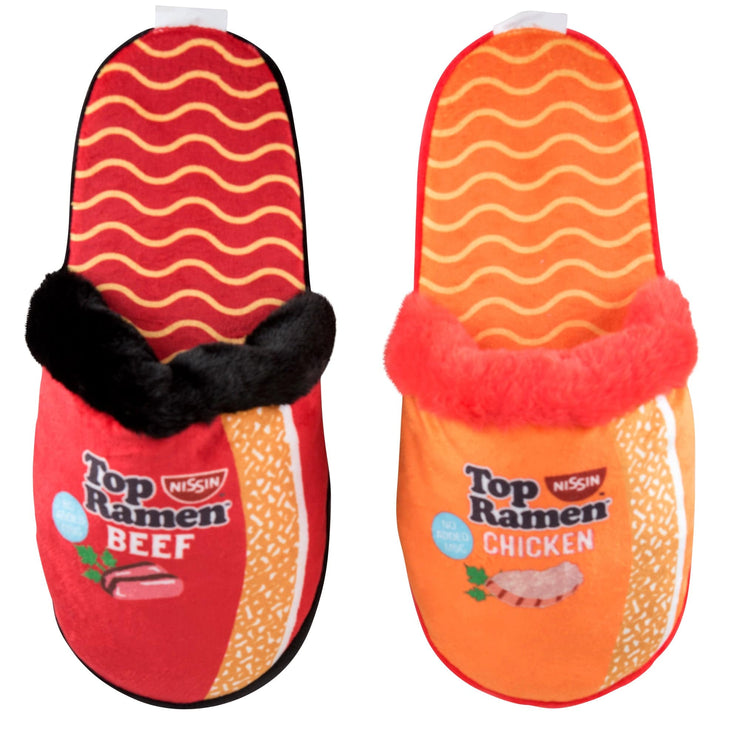 Top Ramen Fuzzy Slip-On Slippers