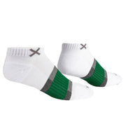 Basix Men Ankle 3 Stripe White Gray Green