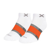 Basix Men Ankle 3 Stripe White Gray Orange