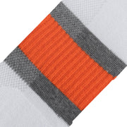 Basix Men Ankle 3 Stripe White Gray Orange