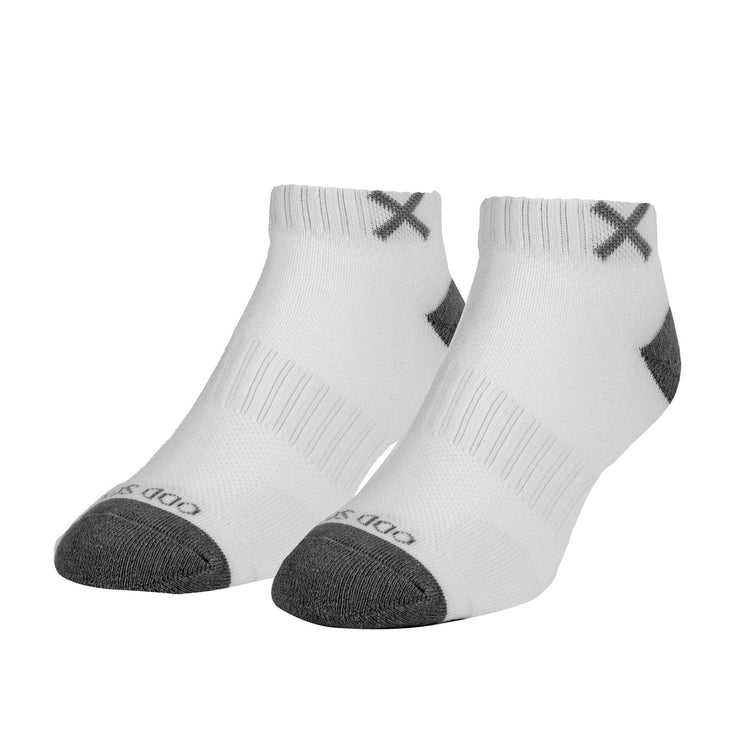 Basix Men Ankle Solid Core White Gray