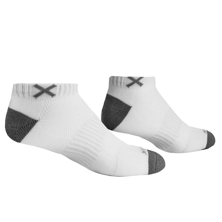 Basix Men Ankle Solid Core White Gray