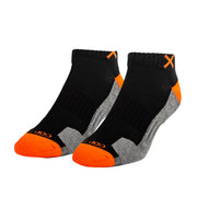 Basix Men Ankle 3 Block Staple Orange Black Heather