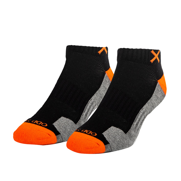 Basix Men Ankle 3 Block Staple Orange Black Heather