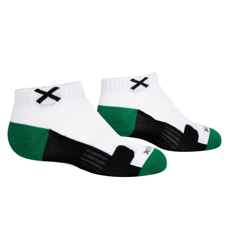 Basix Women Ankle 3 Block Staple Green White Black