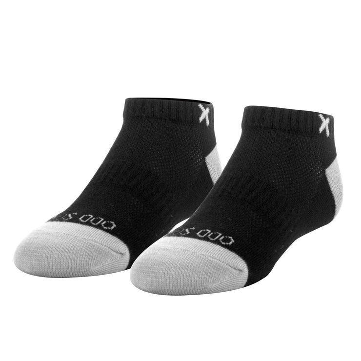 Basix Women Ankle Solid Core Black Gray