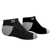 Basix Women Ankle Solid Core Black Gray