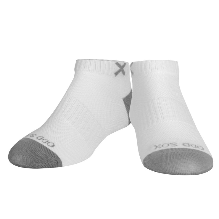 Basix Women Ankle Solid Core White Gray