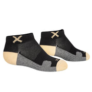 Basix Women Ankle 3 Block Pastel Black Cream Heather