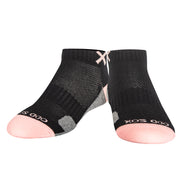 Basix Women Ankle 3 Block Pastel Black Pink Heather