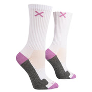 Purple White Heather Women's Crew Socks