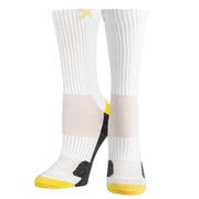 Yellow White Heather Women's Crew Socks