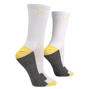 Yellow White Heather Women's Crew Socks