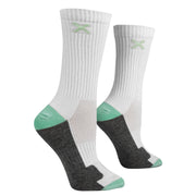 Mint White Heather Women's Crew Socks