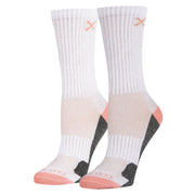 Pink White Heather Women's Crew Socks