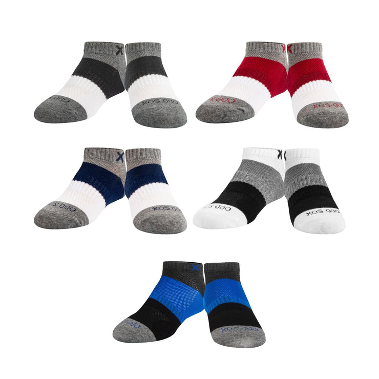 Block Striped Multi Big Kids Ankle Socks