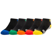 3 Block Multi-Color Big Kids Ankle Socks