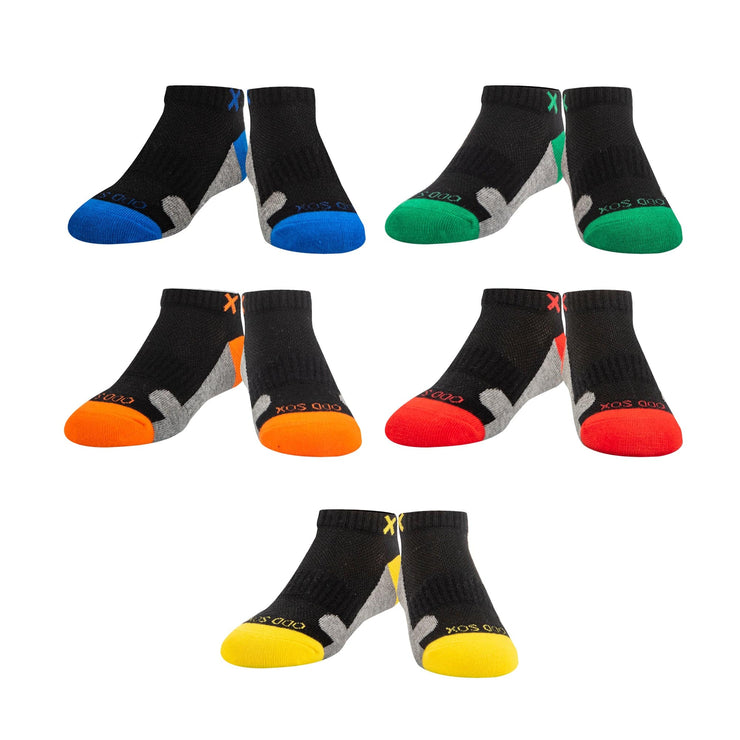 3 Block Multi-Color Big Kids Ankle Socks