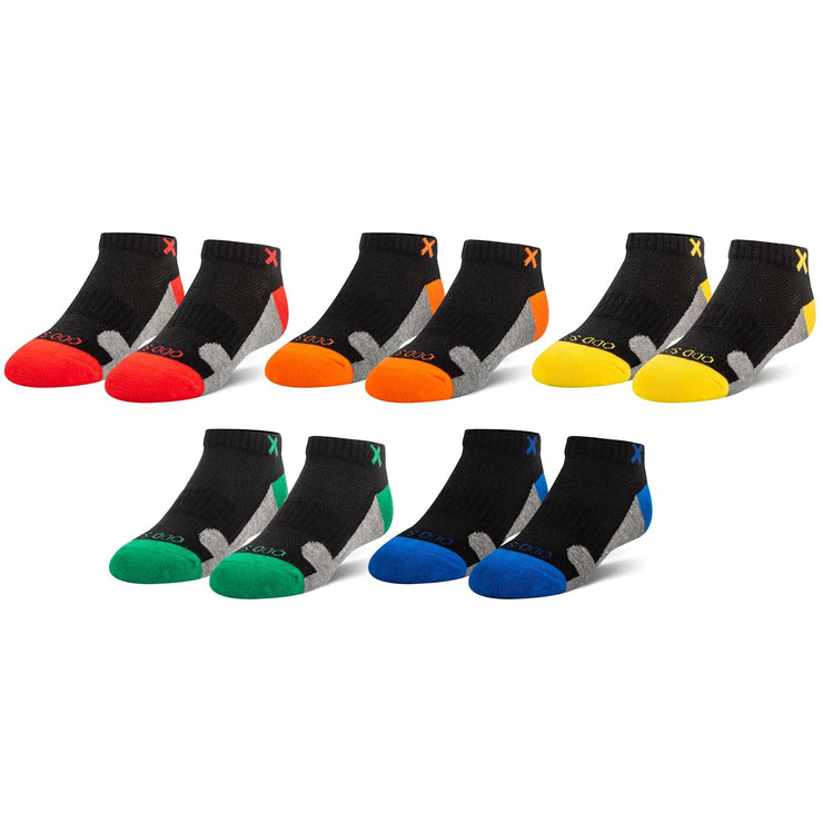 3 Block Multi-Color Big Kids Ankle Socks