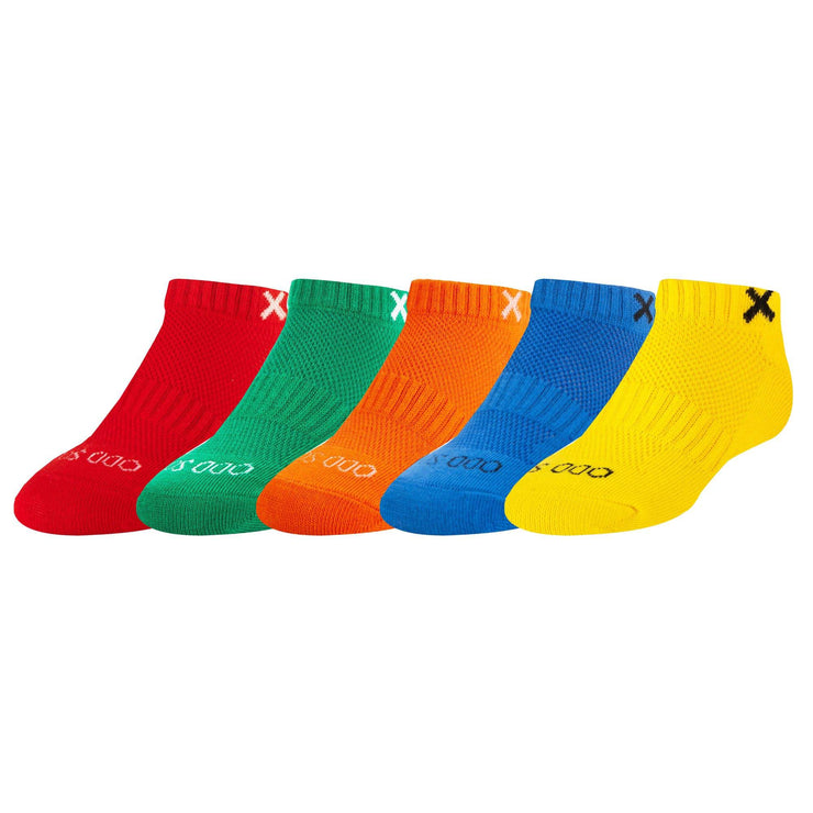 Basix Everyday Little Kids Ankle Socks (5 Pack)