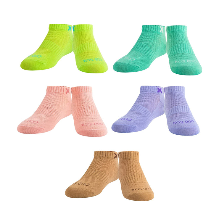 Basix Everyday Little Kids Ankle Socks (5 Pack)