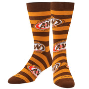 A&W Stripes Men's Crew Socks