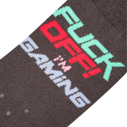 Fuck Off Im Gaming Men's Crew Socks