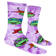 TMNT Heads Tie Dyed  Men's Crew Socks