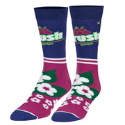 Crush Grape Half Stripe  Men's Crew Socks