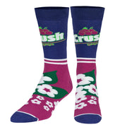 Crush Grape Half Stripe  Men's Crew Socks