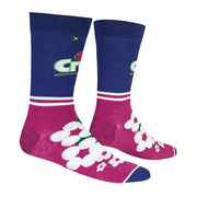 Crush Grape Half Stripe  Men's Crew Socks