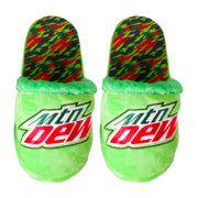 Mountain Dew Camo Fuzzy Slip-On Slippers