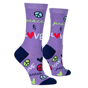 Peace & Love Women's Crew Socks