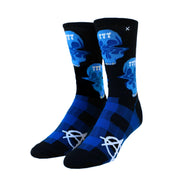 Trippy Skulls Plaid Blue - Kaash Paige