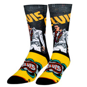 Odd Sox, Elvis Presley, The King of Rock N' Roll Men's Socks, 5 Pair Gift Box