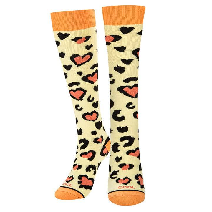 Leopard Hearts Compression Socks