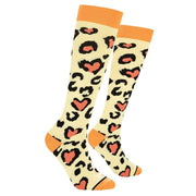 Leopard Hearts Compression Socks