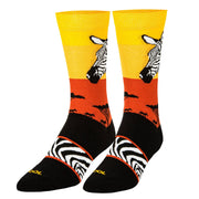 Zebra Safari Men's Crew Socks