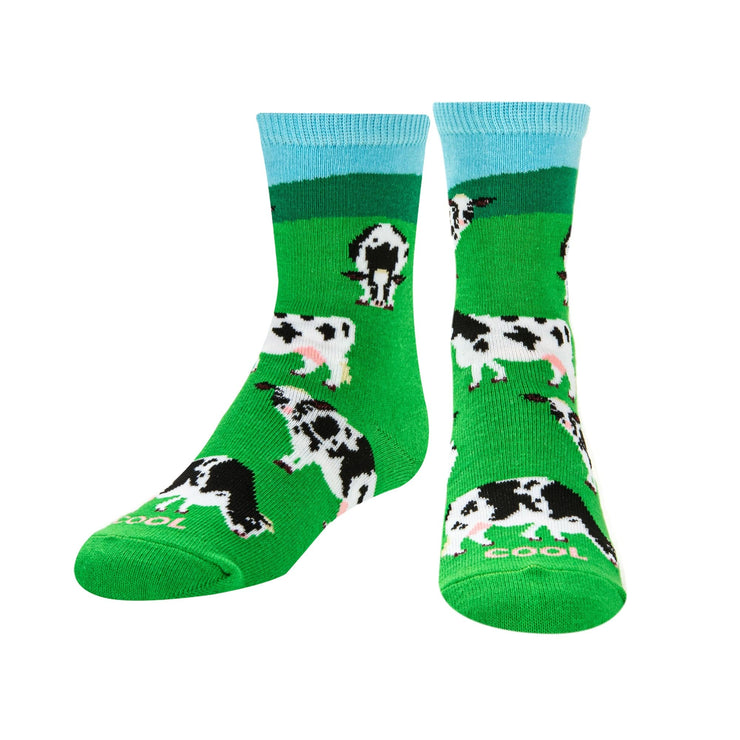 Cows Little Kids Crew Socks