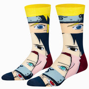 Naruto Faces Mash Up Men's Crew Socks