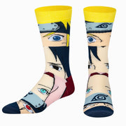 Naruto Faces Mash Up Men's Crew Socks